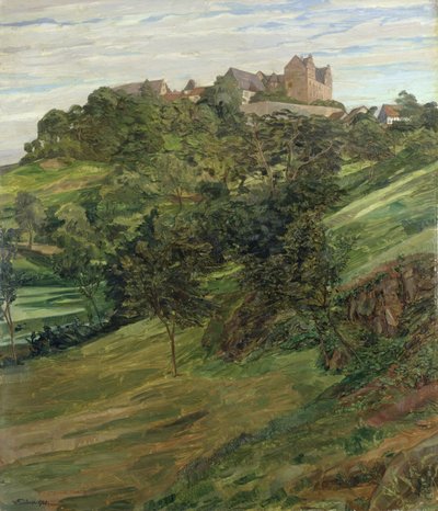 Castillo de Lichtenberg en Odenwald, 1900 de Heinrich Wilhelm Truebner